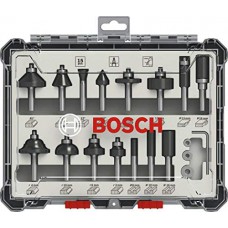  BOSCH frezų rinkinys 8 mm "Trims&Edging" (15 vnt)